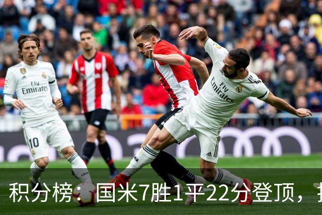 积分榜：国米7胜1平22分登顶，拉齐奥同分第2，紫百合仍居降级区